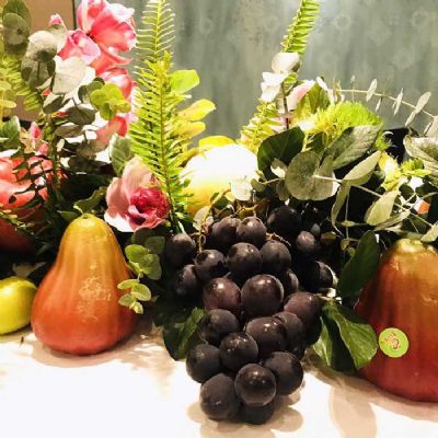 餐桌美學-花藝水果佈置